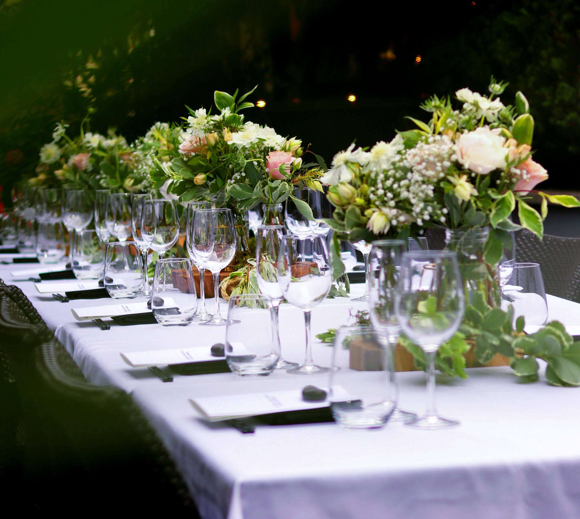 Wedding table setting