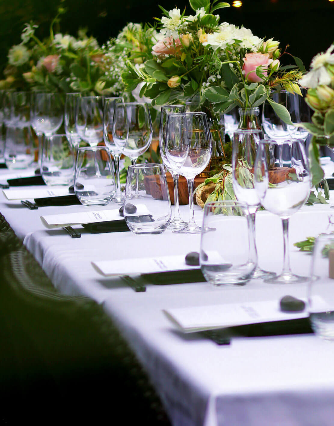 Wedding table setting